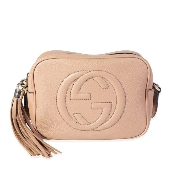 Gucci Beige Pebbled Leather Soho Disco Crossbody - Picture 1 of 8